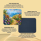 Made in Michigan, Flat lay of personalized beach mouse pad, Personalized mouse pad with quote, Mouse pad detail – smooth fabric top